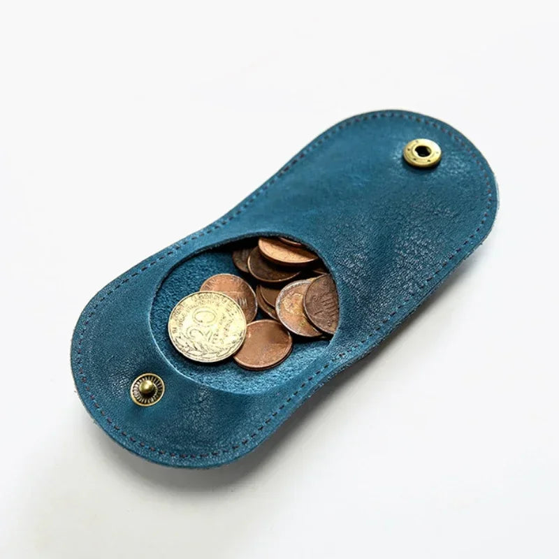 Genuine Leather Mini Coin Wallet
