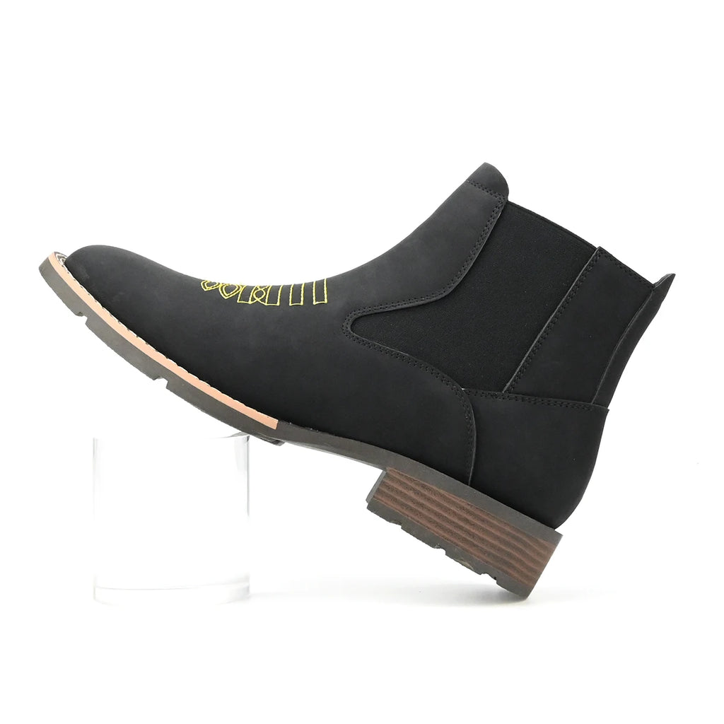 Men’s Embroidered Ankle Boots-HighTouch