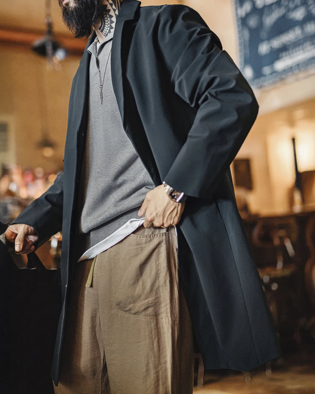 Maden Vintage Mid-Long Men’s Trench Coat