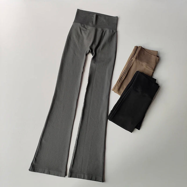 High-Waisted Micro-Flare Compression Yoga & Outdoor Fitness Pants for Women