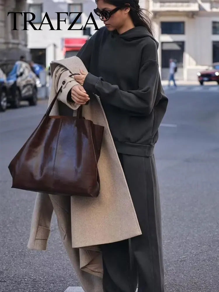 Women’s Casual Hooded Pullover & Straight Pants Set — Cozy, Chic & Versatile