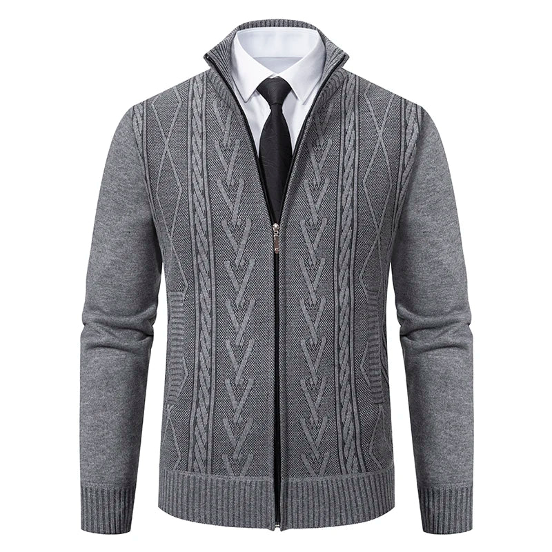 Cappotto maglione imbottito da uomo in misto cashmere