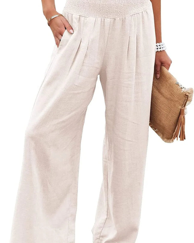 Comfort & Style – Cotton Pull-On Casual Pants for Women
