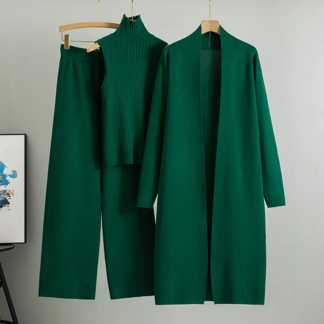 Women’s Knitted 3‑Piece Set