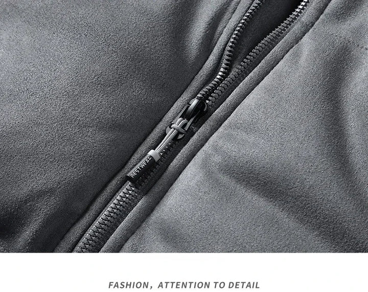 Deerskin Velvet Parka – Thick Fleece-Lined Men’s Winter Jacket-HighTouch