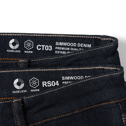 Heavyweight  Fadeless Denim Jeans Men – Regular Fit Autumn Brushed Liner