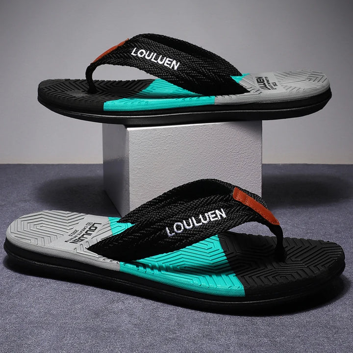 Men’s Breathable Summer Flip-Flops – Lightweight Beach-Ready Thong Slippers-HighTouch
