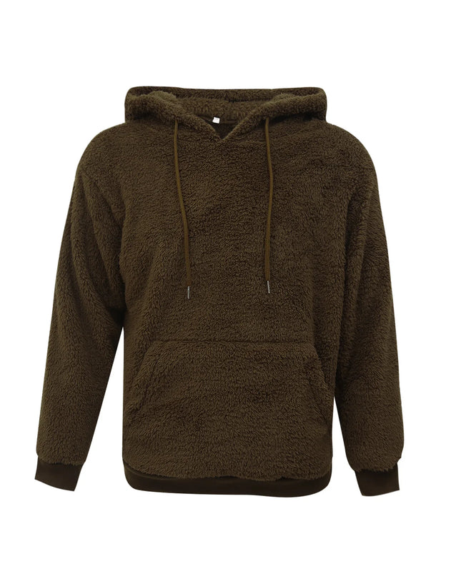 Men's Sherpa Fuzzy Pullover Hoodie