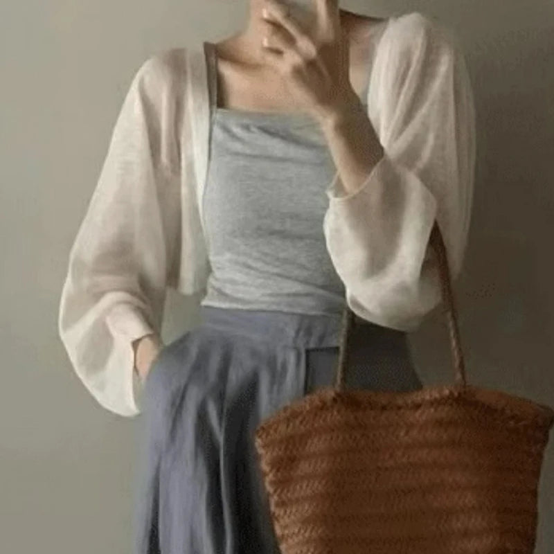 Lightweight Ice Polyster Sunscreen Cardigan for Women