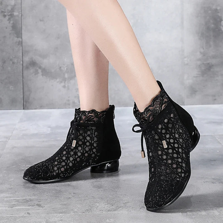 Women's Lace Ankle Boots – Cushioned Orthopedic Support