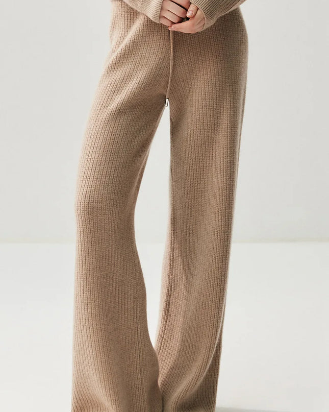 Women’s Cashmere Knitted Hooded Set