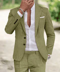 Men’s Single-Breasted Slim Solid Blazer – Big Pocket Casual Suit Jacket-HighTouch