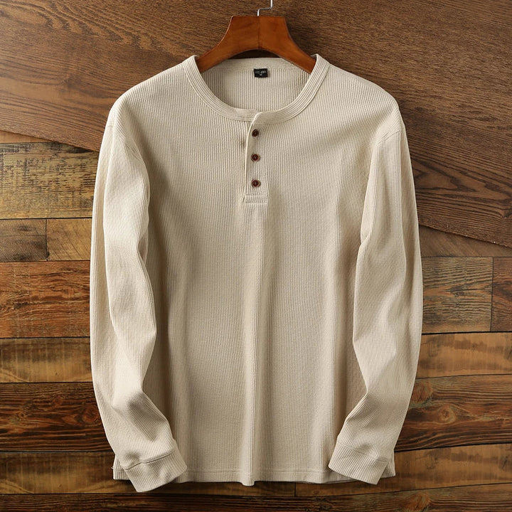 Men's Waffle Henley Shirt – Soft Everyday Style