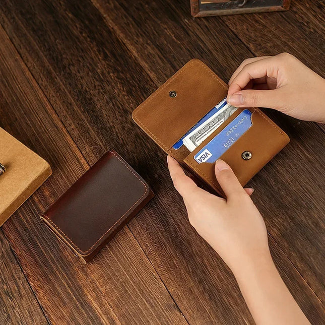 Genuine Leather Coin & Headphone Holder