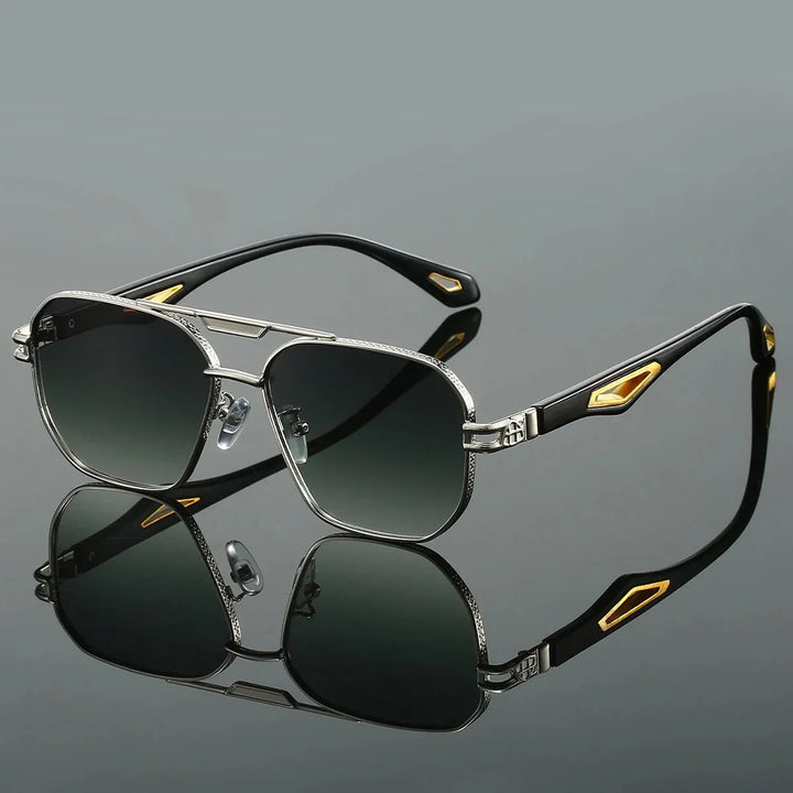 Men's Hexagonal Sunglasses – Gradient UV Lenses