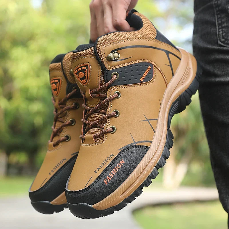 Men's Waterproof Orthopedic Hiking Boots - Arch Support Trail Shoes