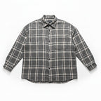 Oversized Vintage Plaid Shirt Men – Thick Long-Sleeve Streetwear Blouse-HighTouch