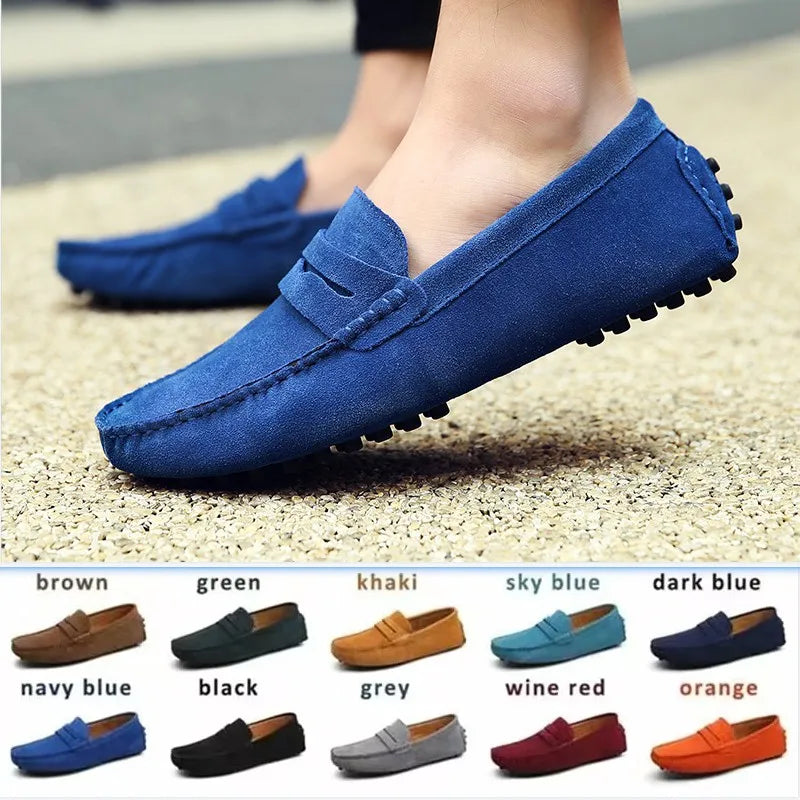 Genuine Leather Slip-On Loafers / Moccasins
