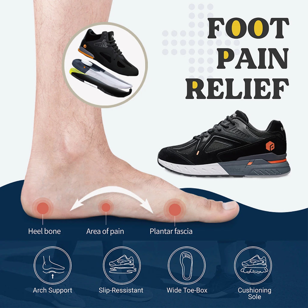 FitVille Men’s Walking Shoes – Extra Wide Lightweight Sneakers for Flat Feet