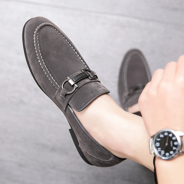 Classic Green Suede Moccasins / Loafers – Men’s Slip-On Casual