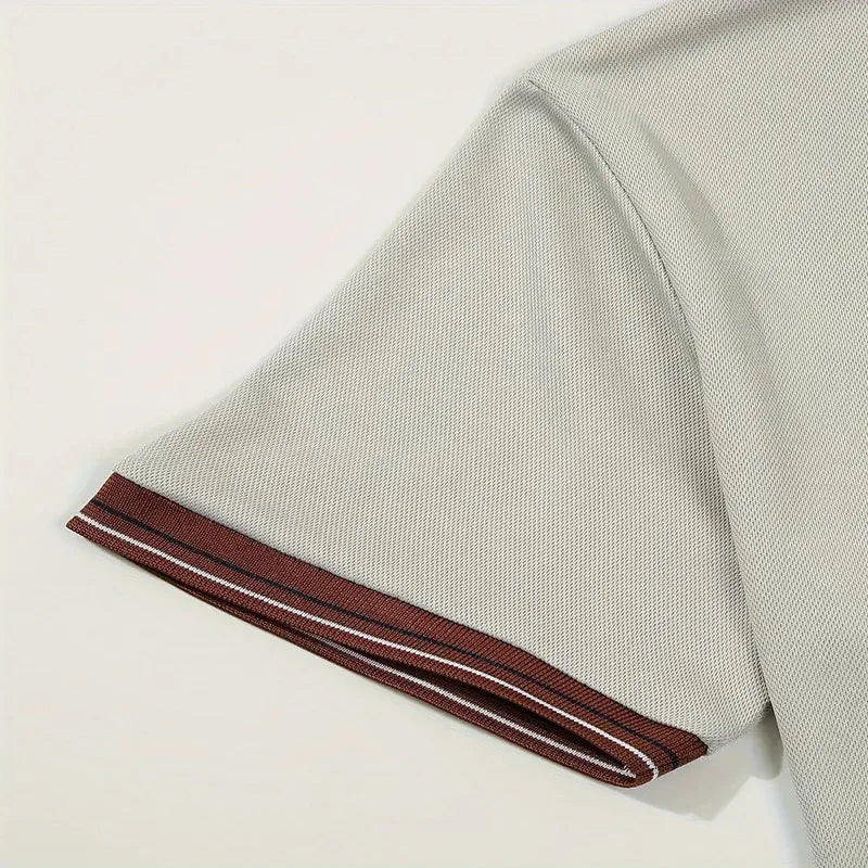 Lightweight Men’s Summer Polo – Breathable, Button-Collar Casual Top