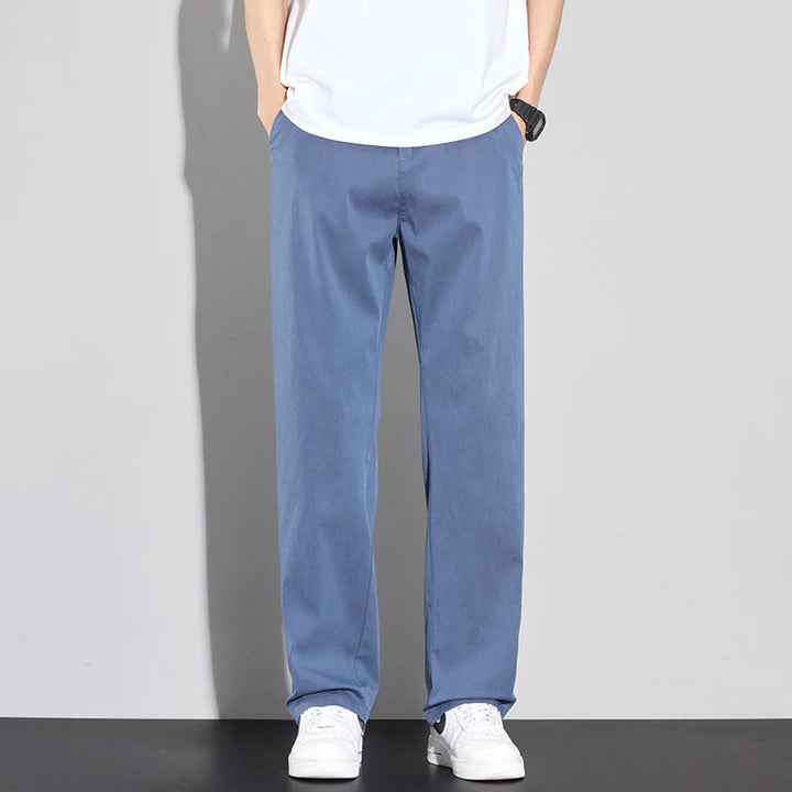 Men’s Lyocell Summer Trousers – Lightweight, Breathable Stretch Pants-HighTouch