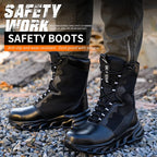 Stivali da lavoro tattici leggeri da uomo con punta in acciaio