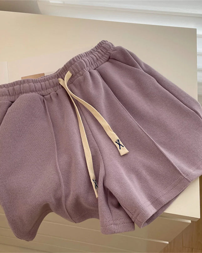 Comfy Retro Korean High-Waist Loose Shorts – Relaxed Chic & Sporty Comfort