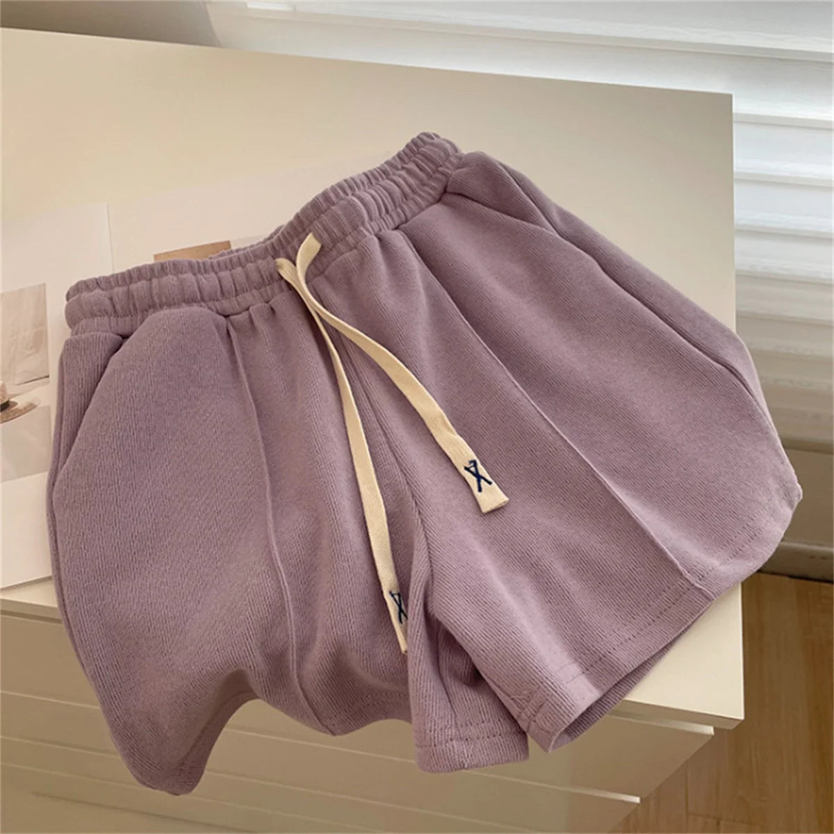 Comfy Retro Korean High-Waist Loose Shorts – Relaxed Chic & Sporty Comfort