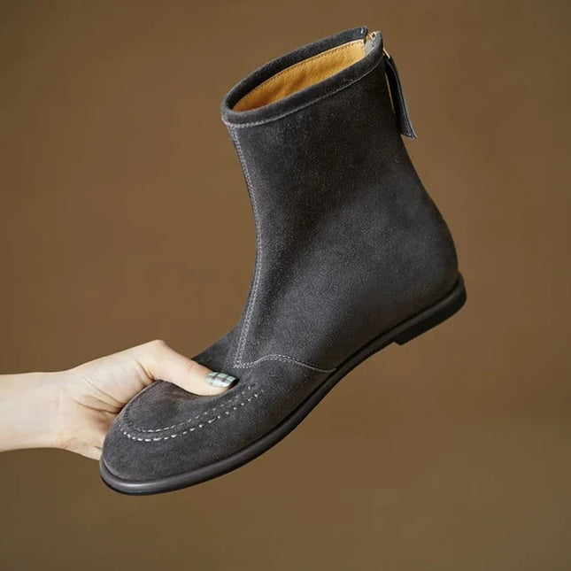 Premium Sheep Suede Chelsea Ankle Boots