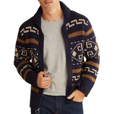 Men’s Wool -Touch Revers Knit Jacket-HighTouch