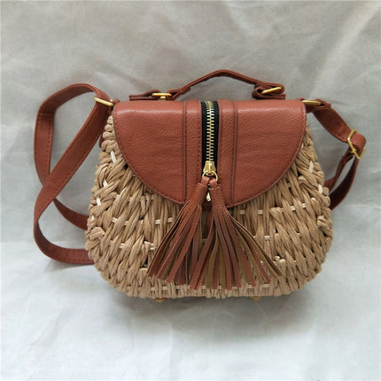 Small Fresh Straw Crossbody Bag – Lightweight Purse
