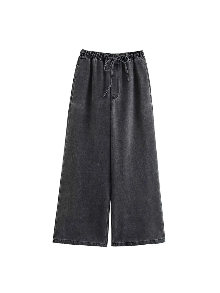 Women’s High-Waist Denim 2-Piece Set-HighTouch