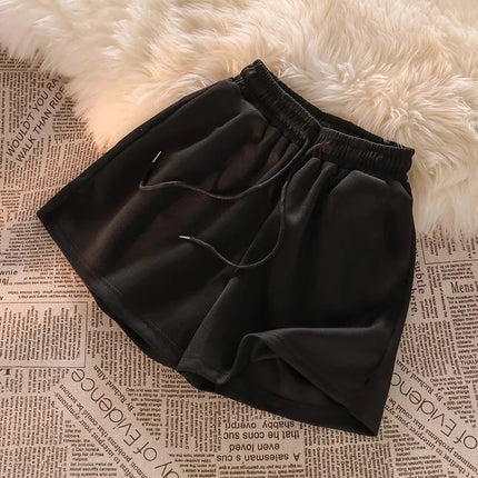 Casual shorts, wide-legged home shorts, women's summer and Korean version of loose thin high-waisted casual cool sweatpants