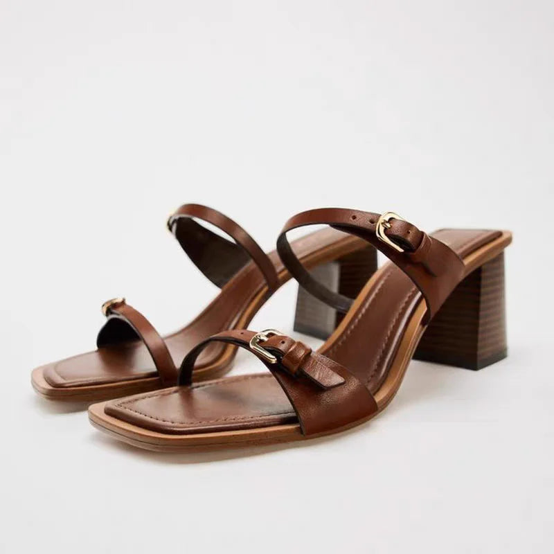 Bow-Decorated Roman Sandals