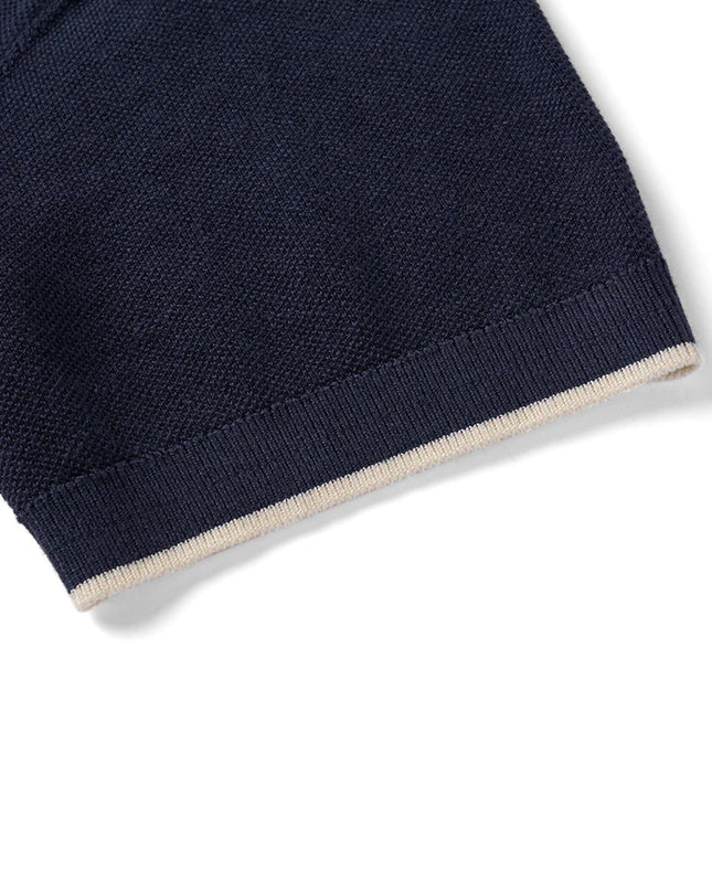 SIMWOOD | 14-Gauge Knit Short Sleeve Polo T-Shirts Men Tops