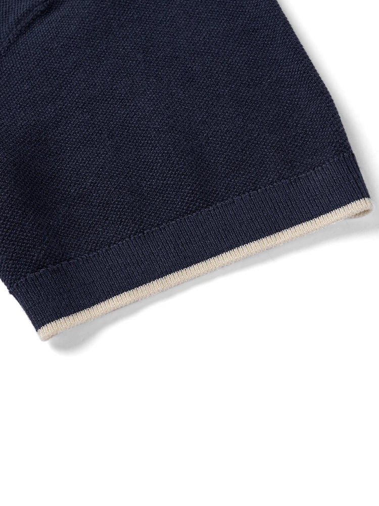 Summer Polo T-Shirts Men Tops Knit Short Sleeve-HighTouch