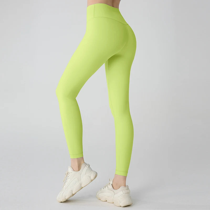 Leggings da donna per yoga a vita alta, sollevamento dei fianchi, pantaloni sportivi per corsa e ciclismo