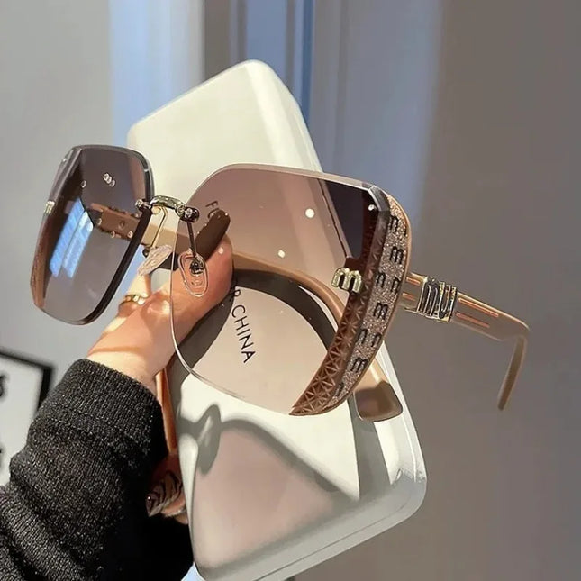 Oversized Square Sunglasses – Luxury Vintage Women’s UV400 Shades