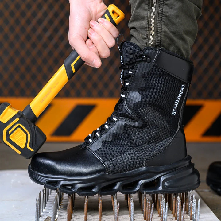 Men’s Steel-Toe Lightweight Tactical Work Boots-HighTouch