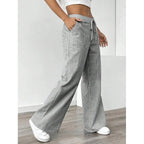 Women’s High-Waisted Loose Wide-Leg Striped Trousers-HighTouch