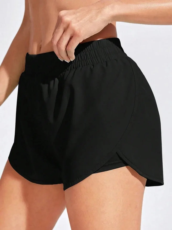 High-Waist Yoga Workout Shorts – Stretch Fitness Activewear for Women-HighTouch
