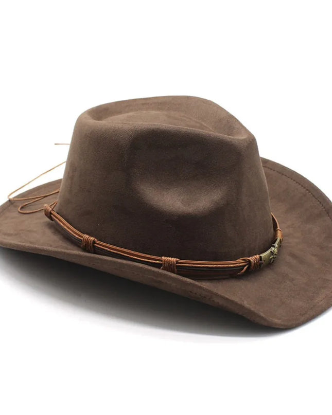 Western Cowboy Hat – Jazz Knight felt hat with bull-shaped décor