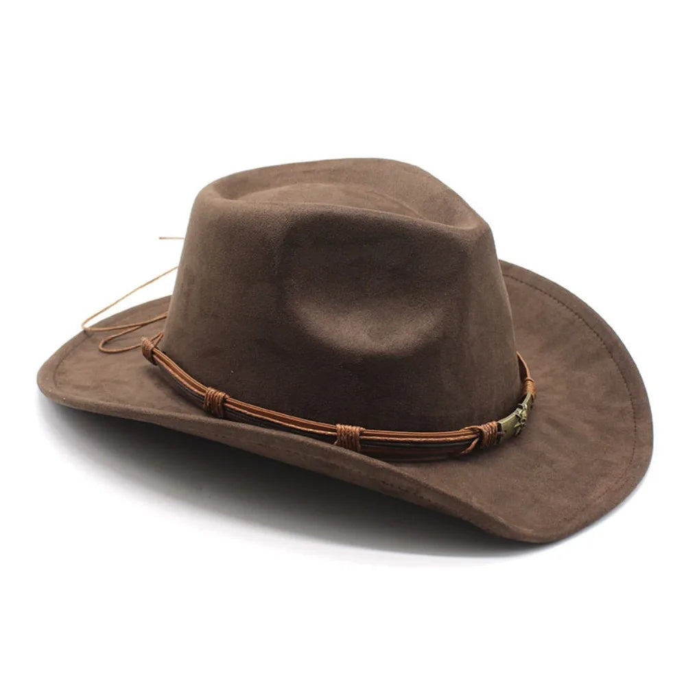 Western Cowboy Hat – Jazz Knight felt hat with bull-shaped décor