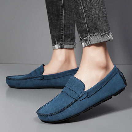 Luxury Suede Slip-On Loafers / Driving Shoes – Men’s Breathable Casual