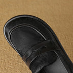 Premium Cowhide & Horsehair Women’s Moccasin Loafers-HighTouch