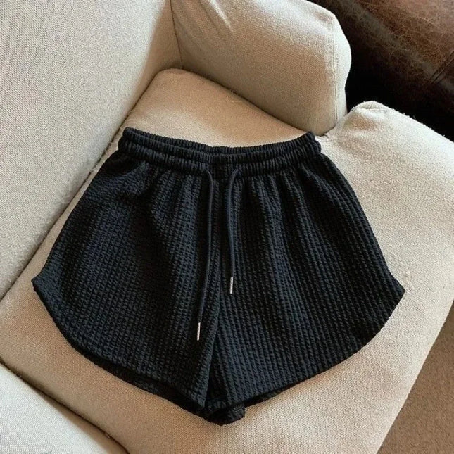 High-Waist Wide-Leg Running Shorts – Lightweight Gym Hot Pants for Women