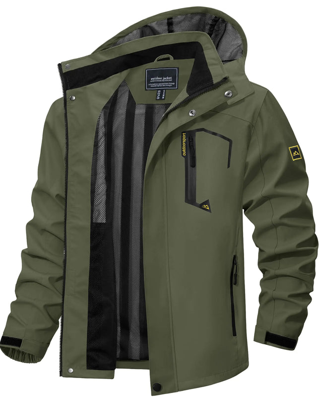 Men's Lightweight Mesh-Lined Waterproof Windbreaker Jacket