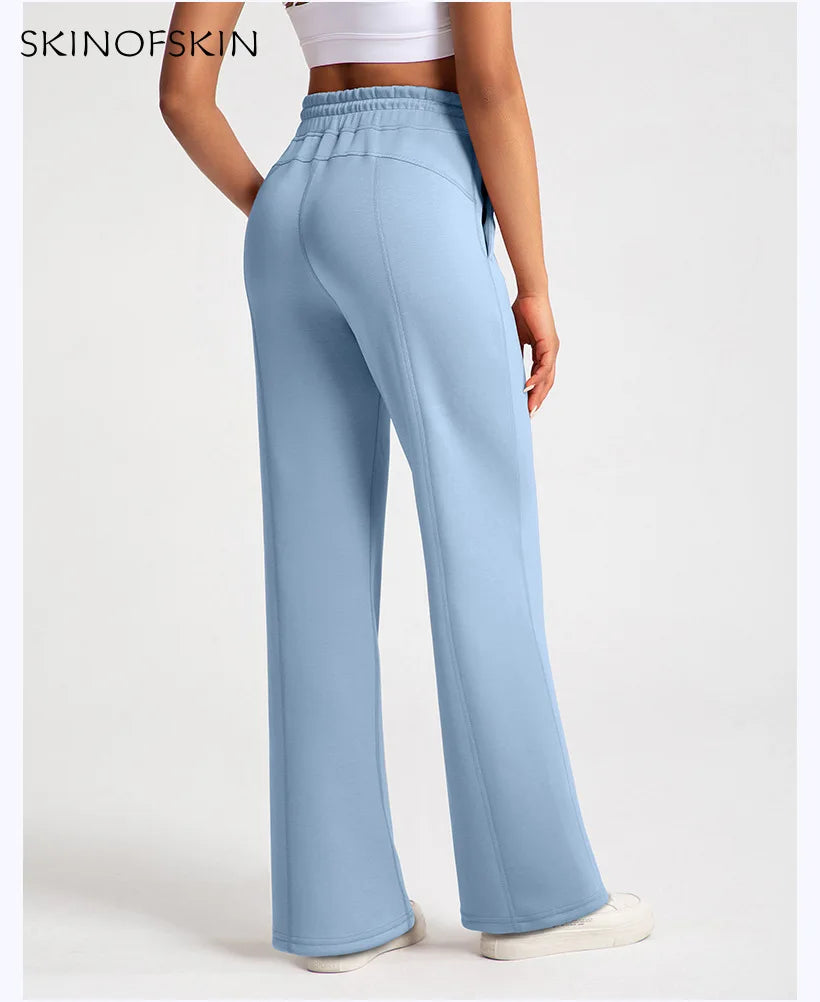 High Waist Wide Leg Sweatpants Women
