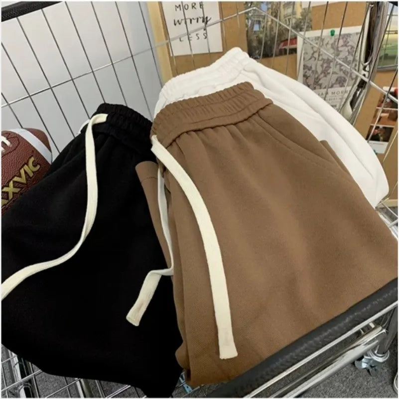 Oversized Samurai-Style Shorts – Gothic Alphabet Print Baggy Streetwear